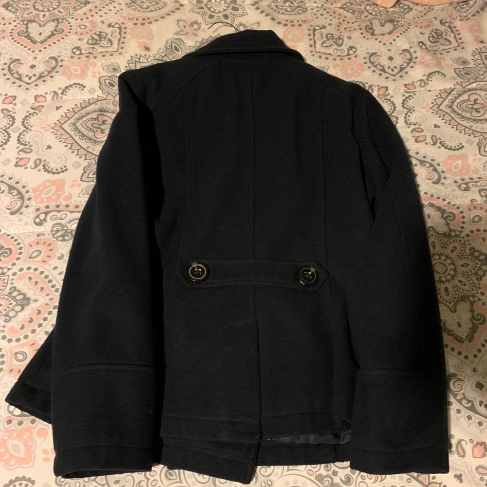 Navy blue pea coat